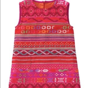 Pink & Red Daria Wool Sleeveless Dress - Girls